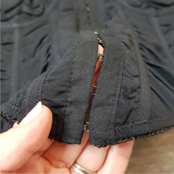 Urban Outfitters Marie Corset Basque Top Large Black Ruched Detachable Straps BN - Picture 6 of 11